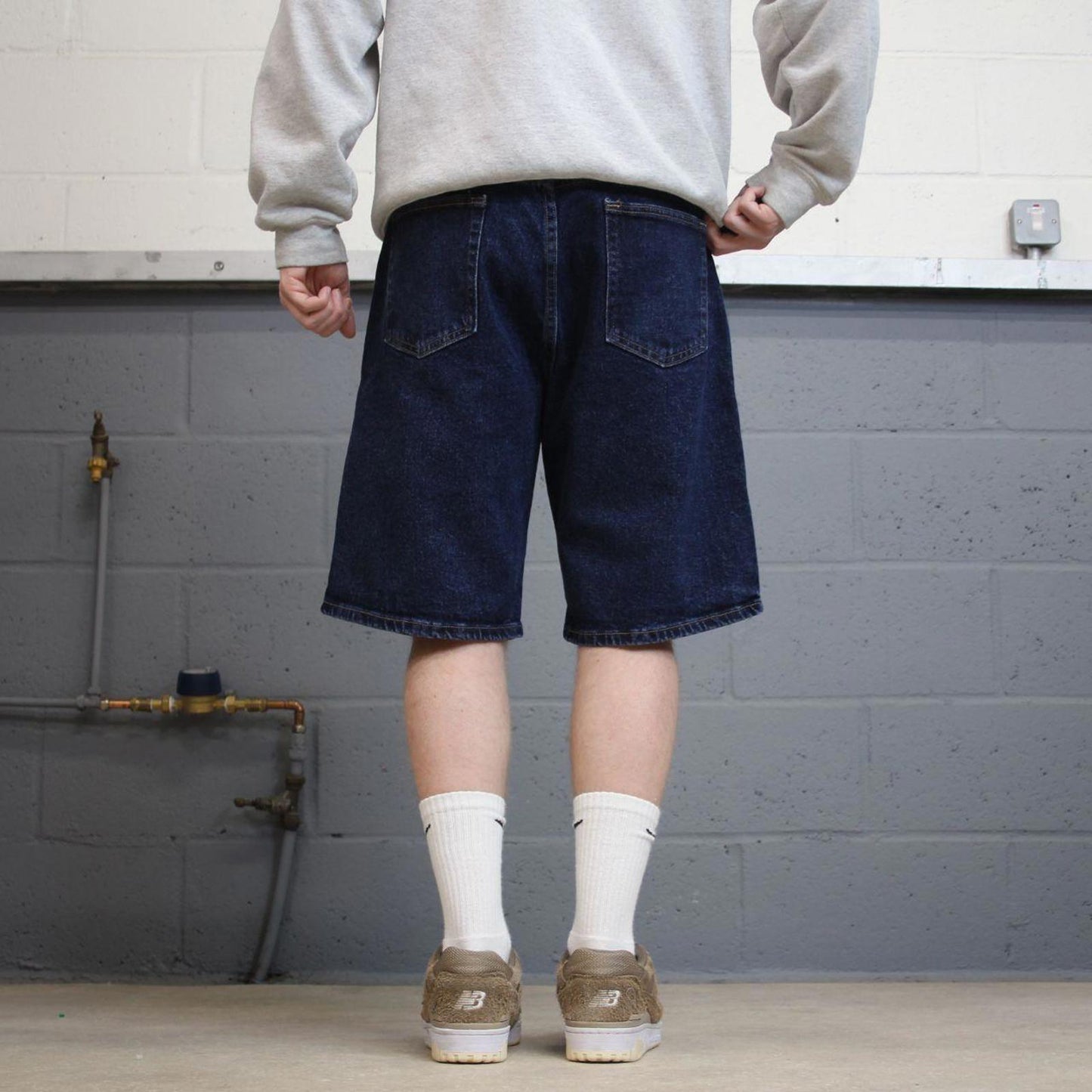 Y2k baggy Wrangler denim shorts skater style blue Loose fit summer festival jorts