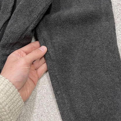 Y2K Columbia technical fleece grey XXL Full zip up boxy fit fleece adjustable toggle waist