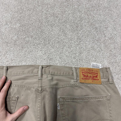 Levi’s 505 straight fit jeans Y2K beige 100% cotton pants red tab logo