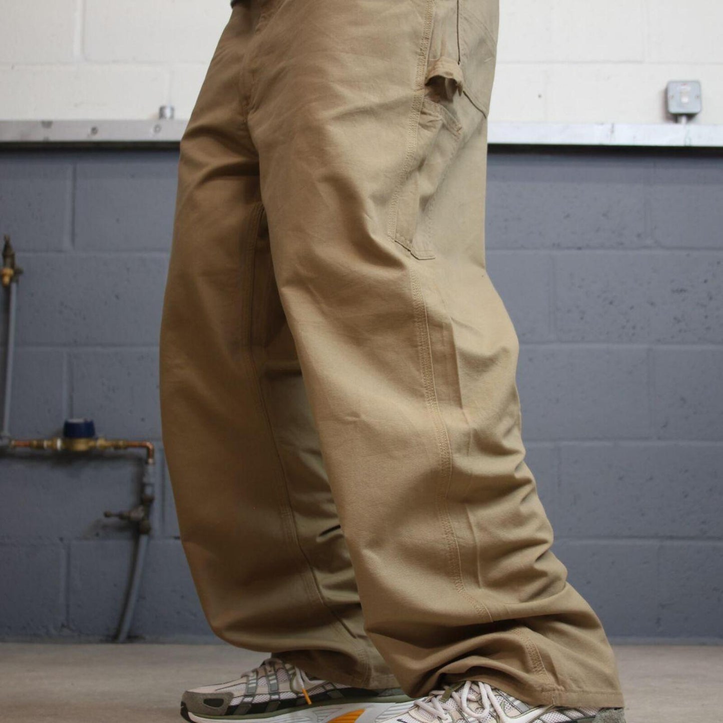 Carhartt baggy carpenter jeans wide leg khaki Loose canvasy skate style cargo work pants