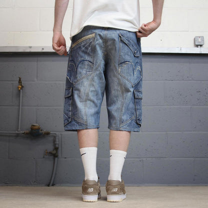 Blue Mish Mash Cargo jorts W38
