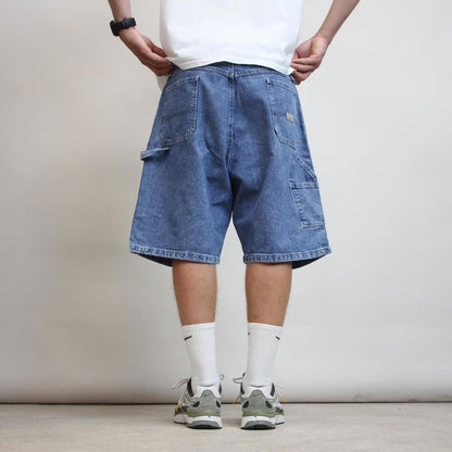 Mens baggy Wrangler carpenter jorts W38 loose denim cargo Y2K skater shorts