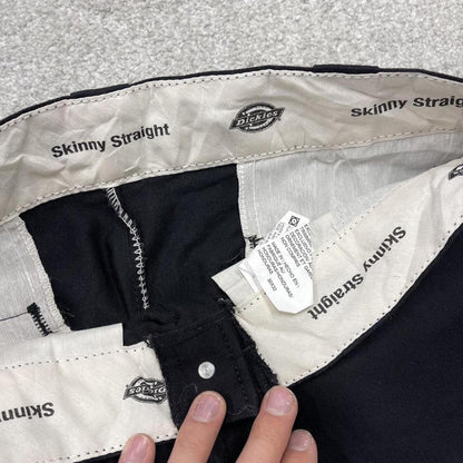 Dickies double knee work pants black Skinny straight chino style workwear skater trousers