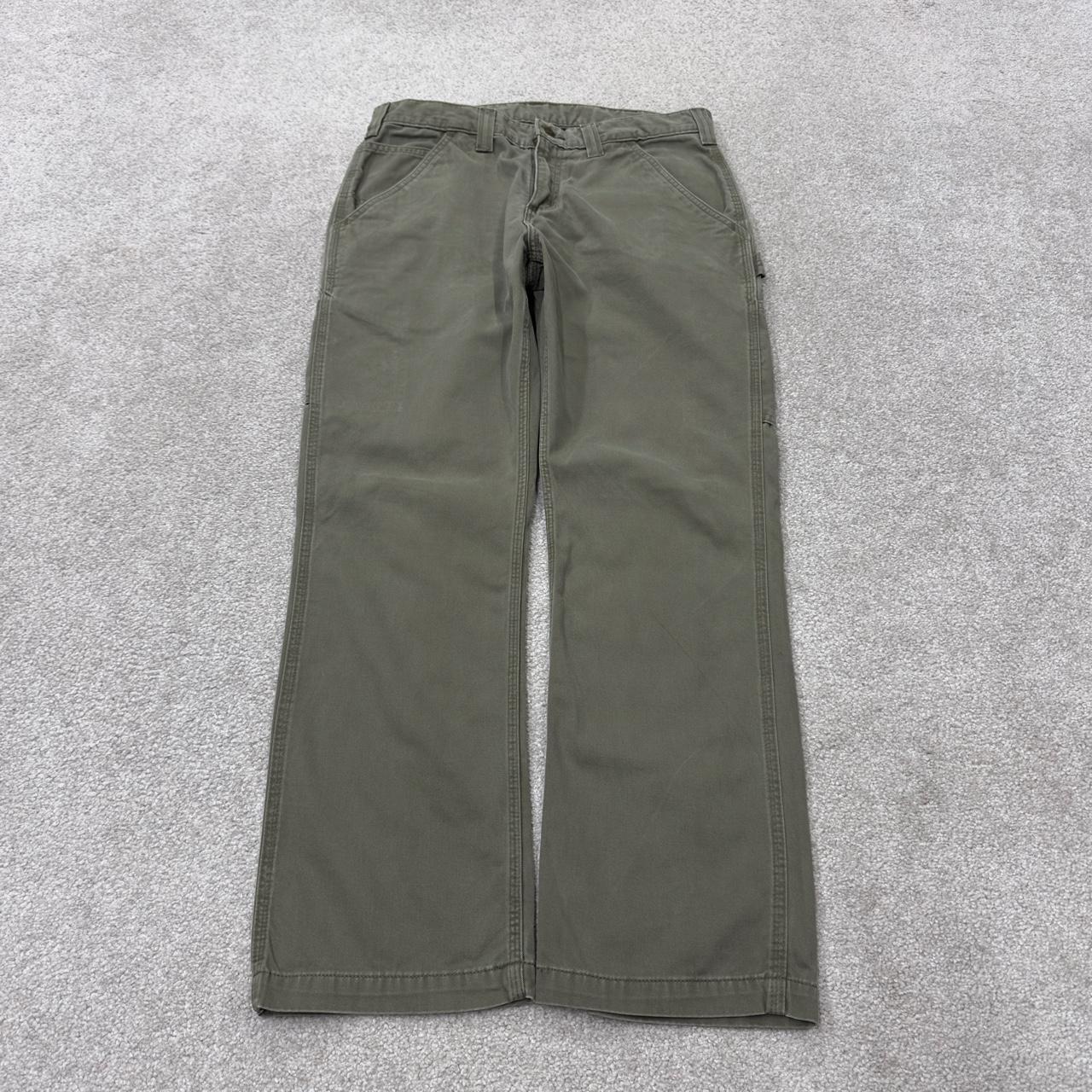 Green Carhartt carpenter pants relaxed y2k Straight leg skater 2000s style workwear cargos