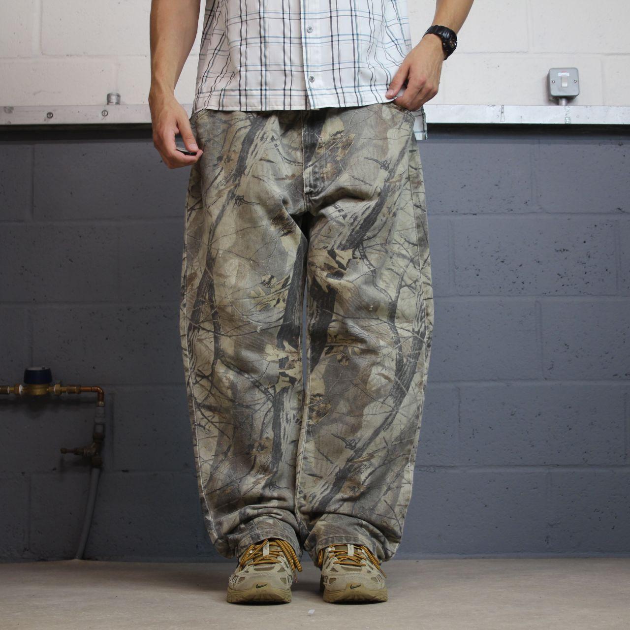 Wall’s camo jeans straight leg y2k khaki Loose straight fit hardwoods Realtree camouflage pants