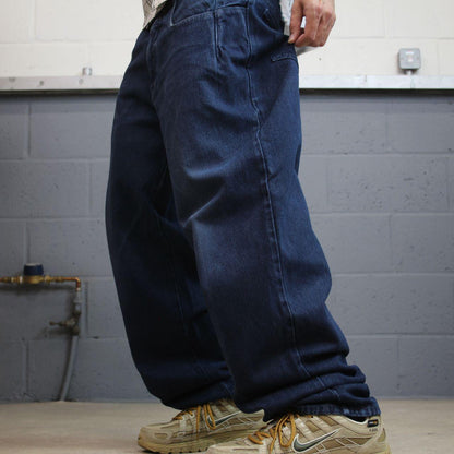 Y2K Vintage GUESS baggy jeans W36L33 blue Loose tapered barrel fit skater surf style pants