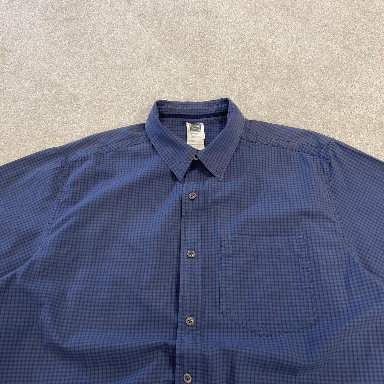 North Face checkered short sleeve shirt navy TNF Festival style surf check shirt