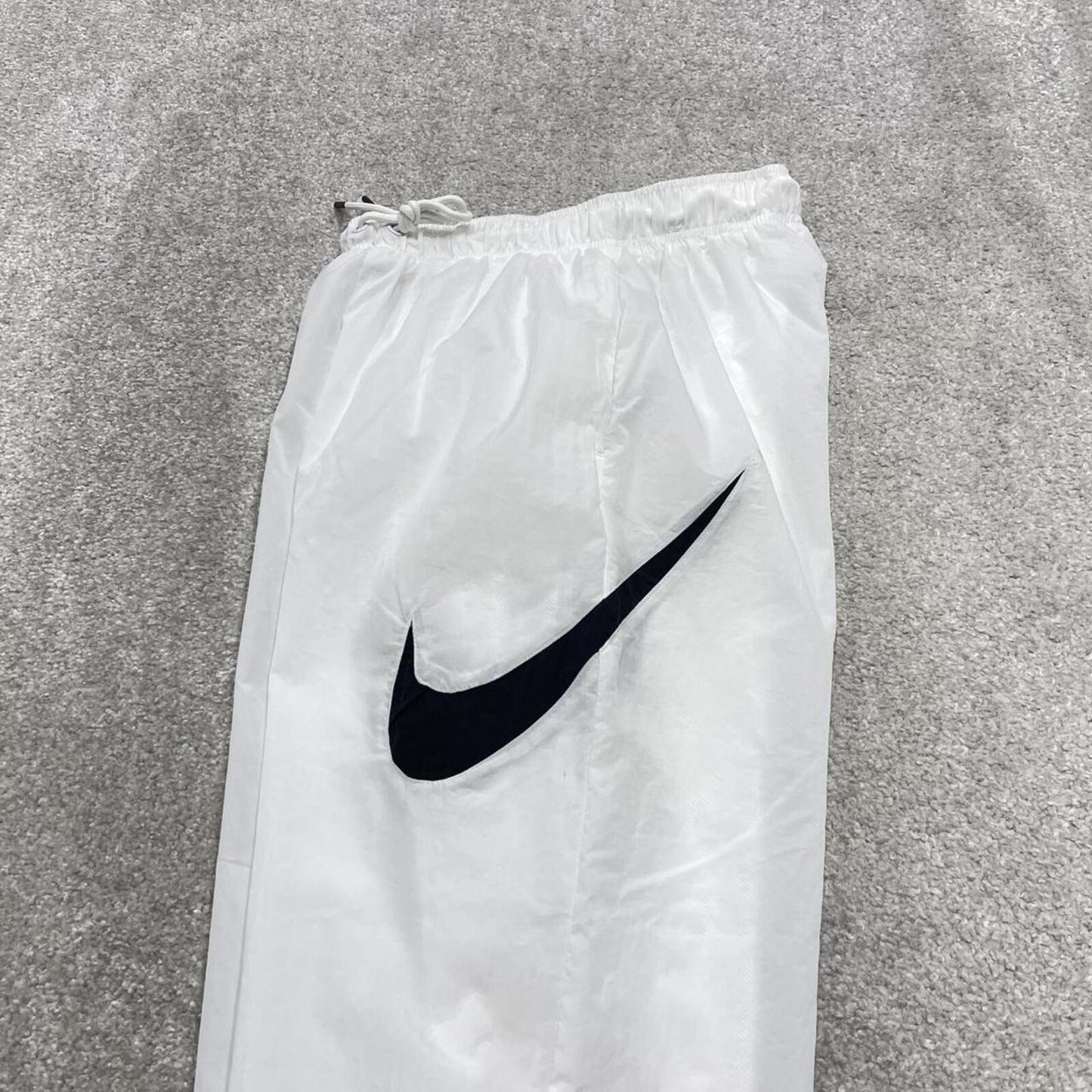 Y2k Nike tracksuit bottoms Swoosh white