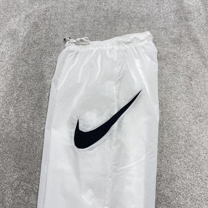 Y2k Nike tracksuit bottoms Swoosh white