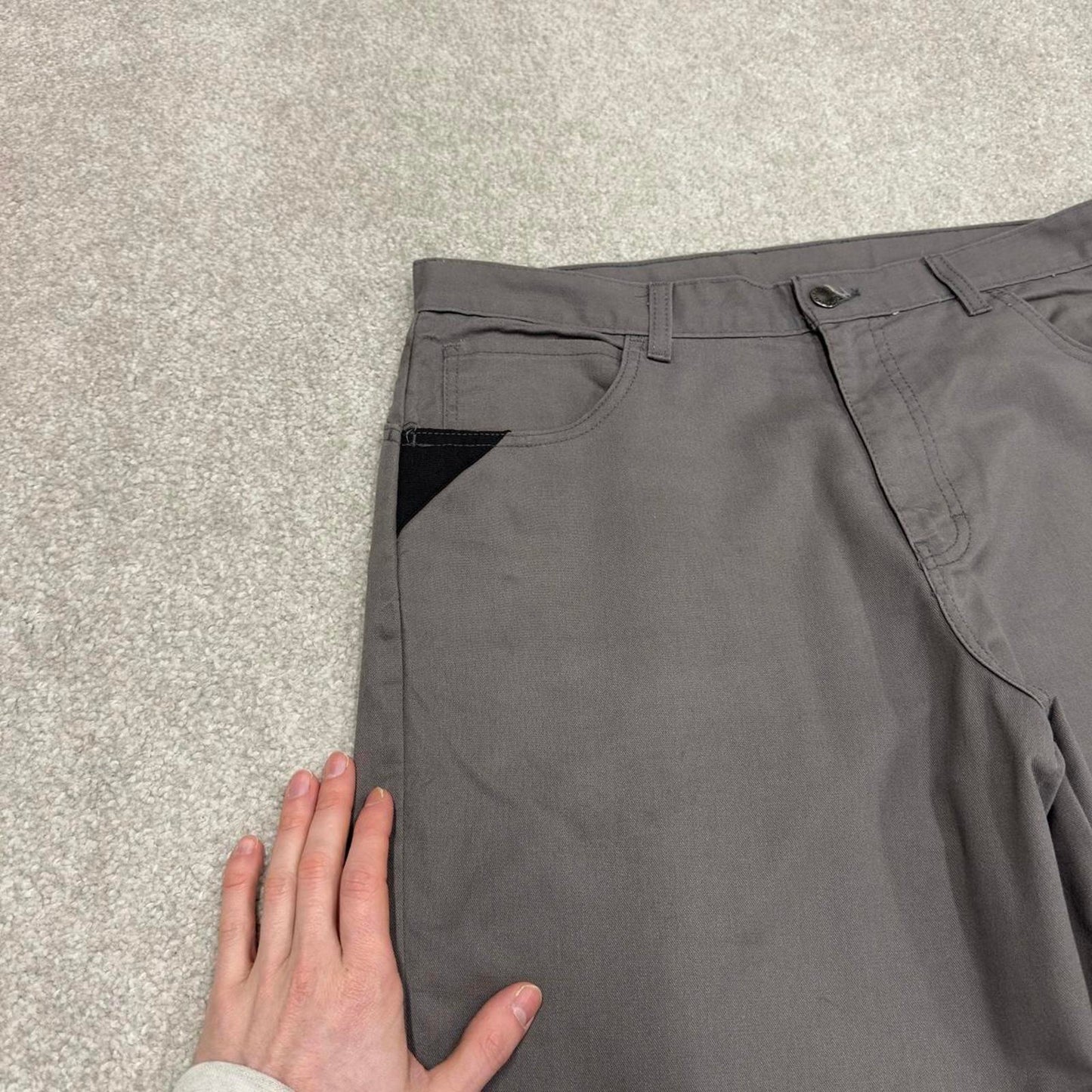 Y2k baggy Dickies shorts skater style grey Loose wide leg chino summer festival shorts