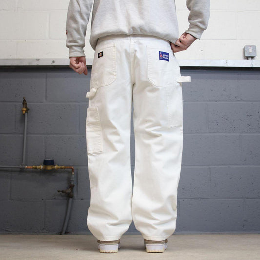 90s Dickies carpenter pants loose white painters cargos W36L29 00s skater style workwear