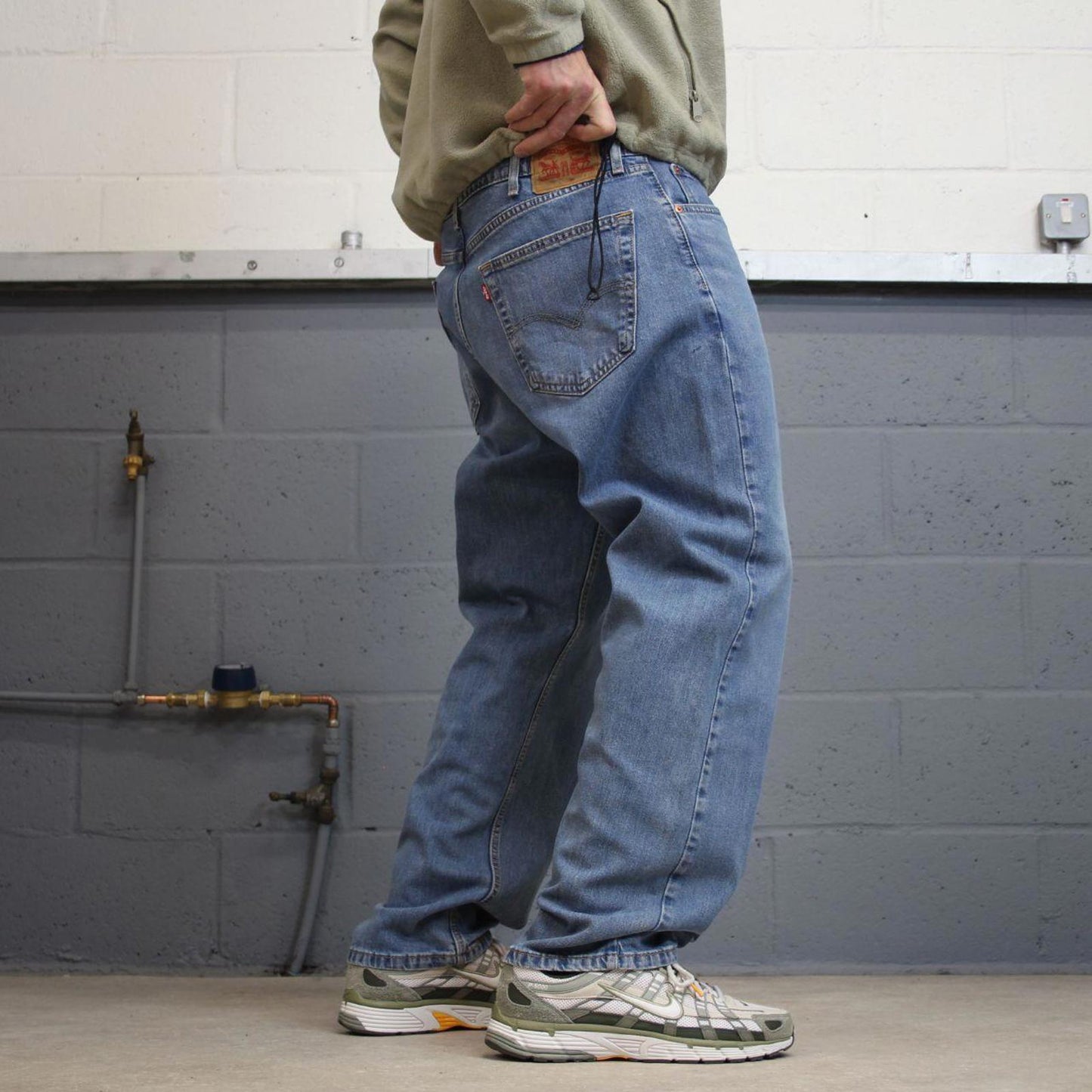 00s Levis 505 jeans y2k 90s casual style W38L29 straight leg blue 5 pocket denim pants autumn