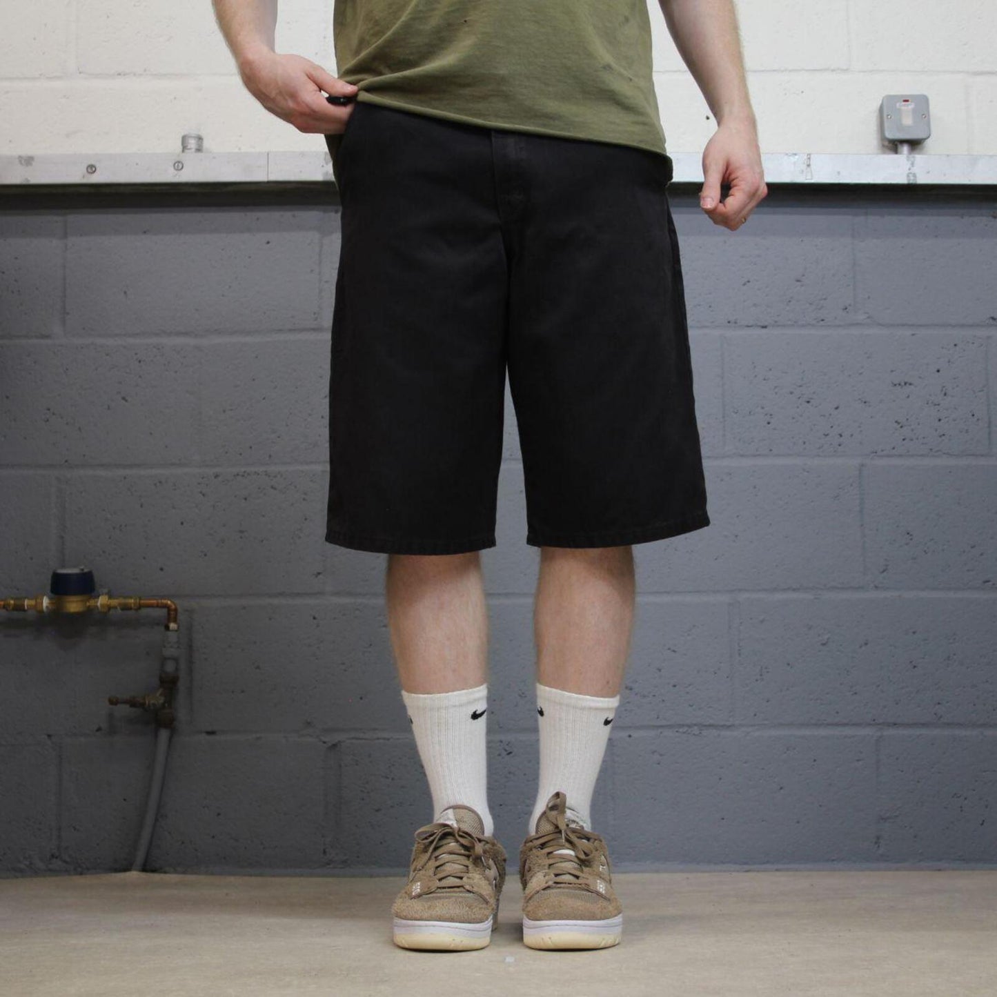Dickies carpenter shorts black Twill chino skater style shorts loose leg