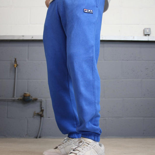 Vintage y2k blue FILA joggers S loose jogger sweatpants embroidered logos