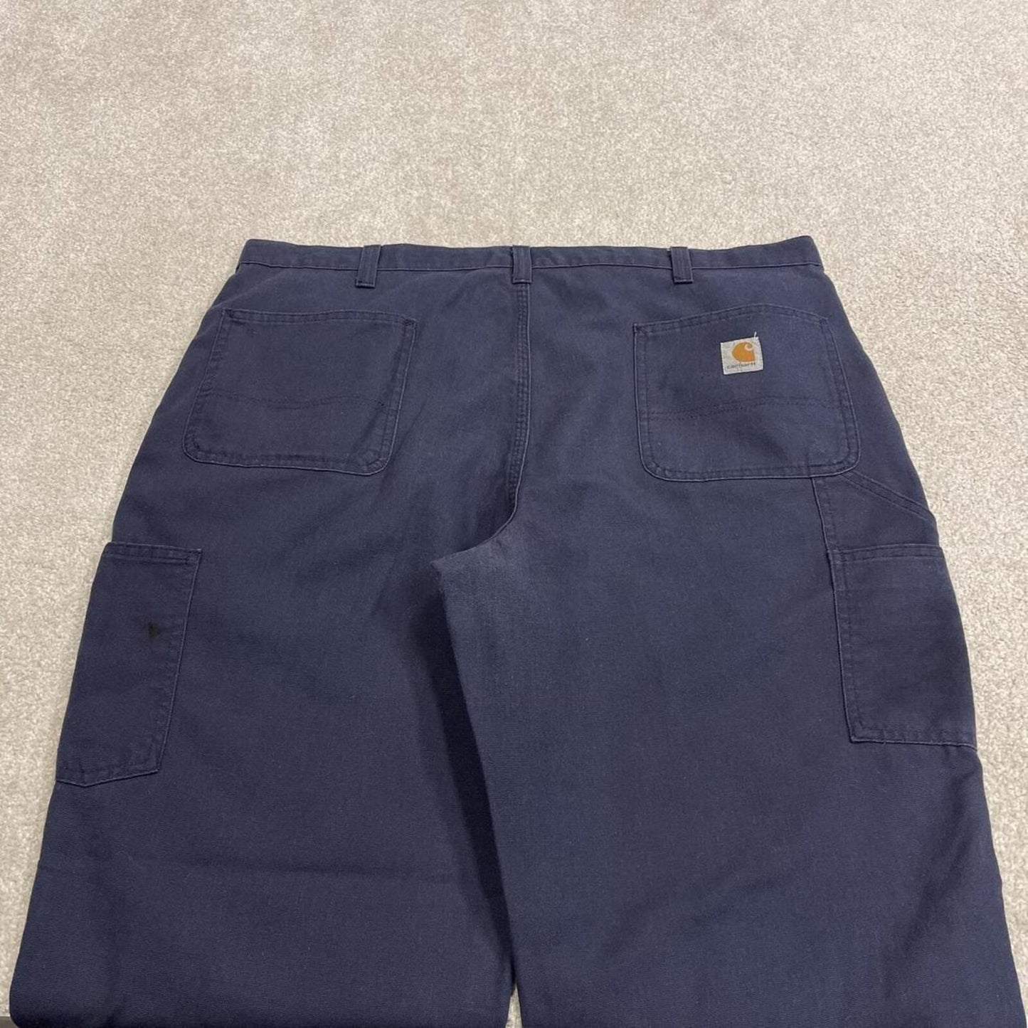 Carhartt baggy cargo pants wide leg navy Loose skate style carpenter work pants