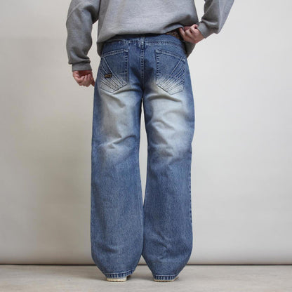Akademiks jeans W32 L30 blue denim 90s style skater jeans