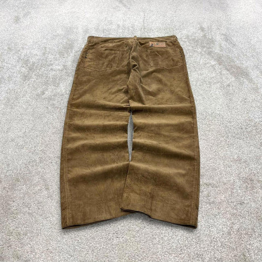 Vintage baggy jumbo corduroy jeans brown Niagara Jeans Wide wale chunky cord pants