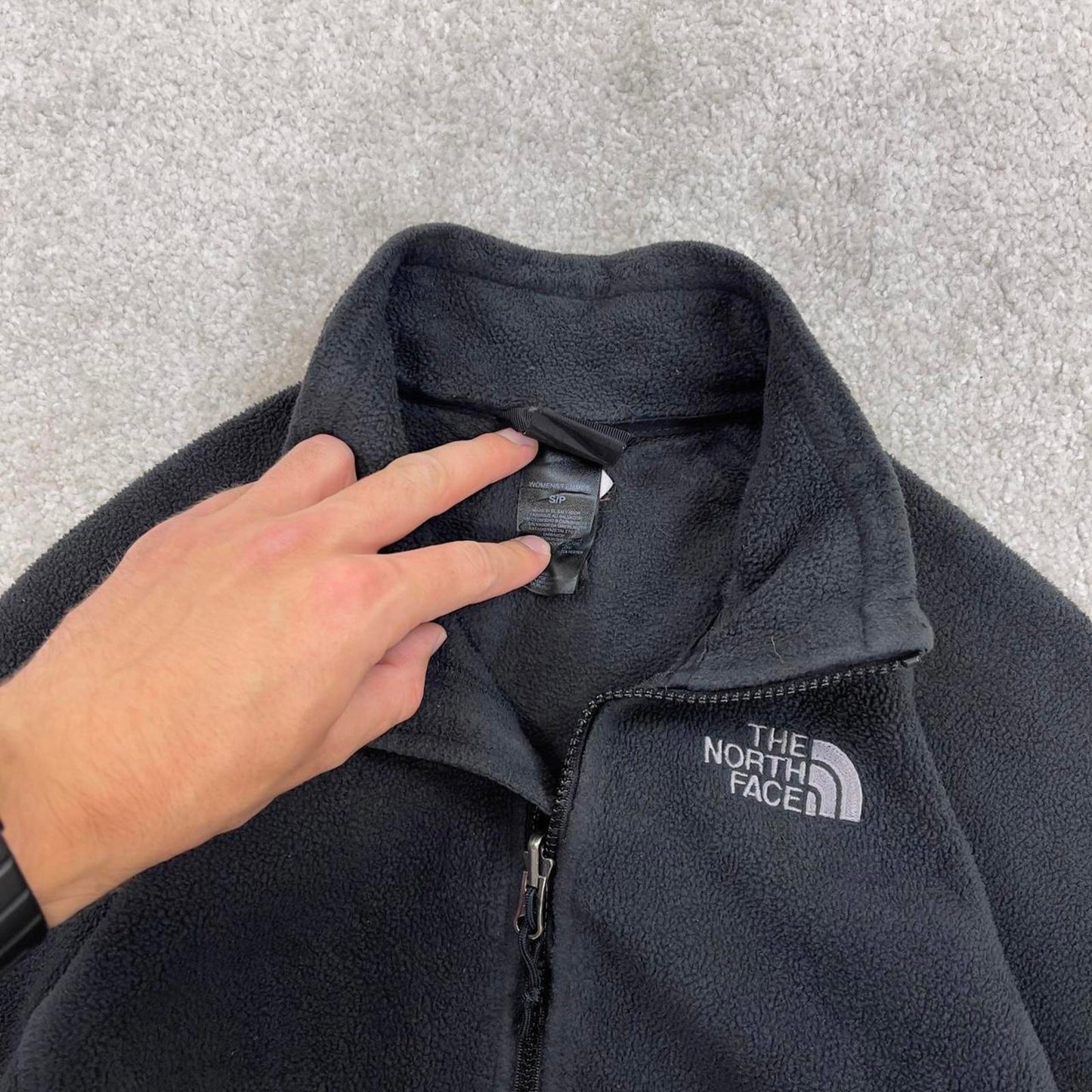 Black North Face technical zip up fleece Small women's TNF y2k style autumn