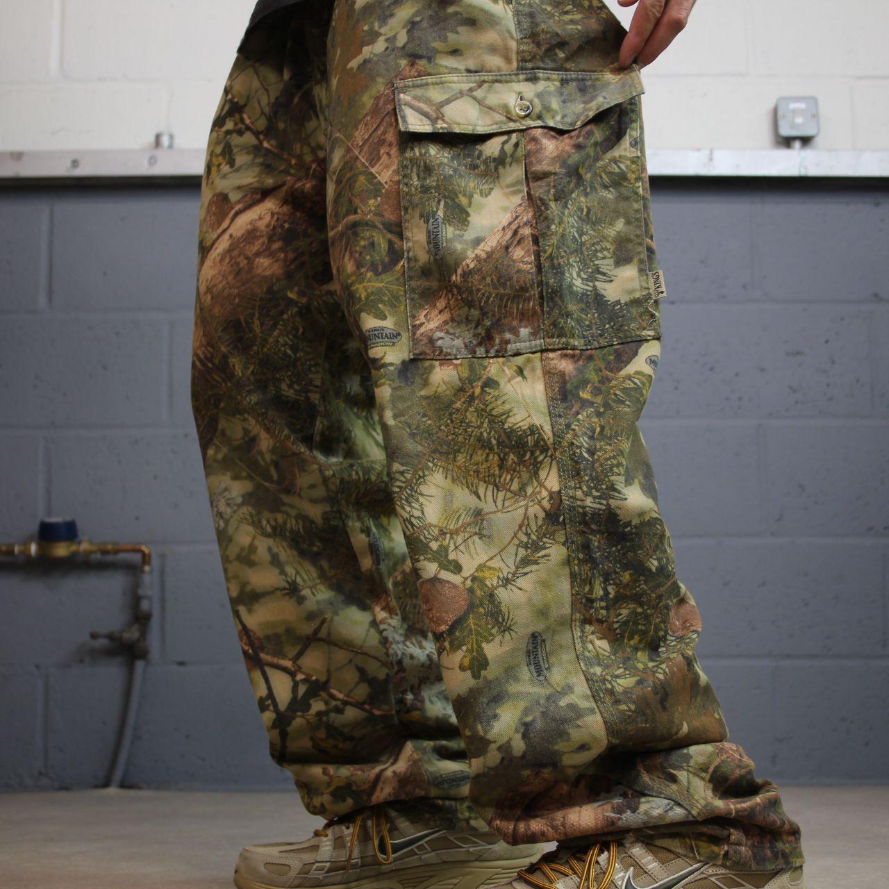 Baggy camo cargo pants y2k utility khaki King’s mountain shadow camouflage hunting wide leg cargos