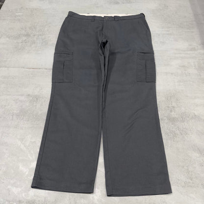 Baggy Dickies cargo trousers W42L32 grey chino style skater cargo pants