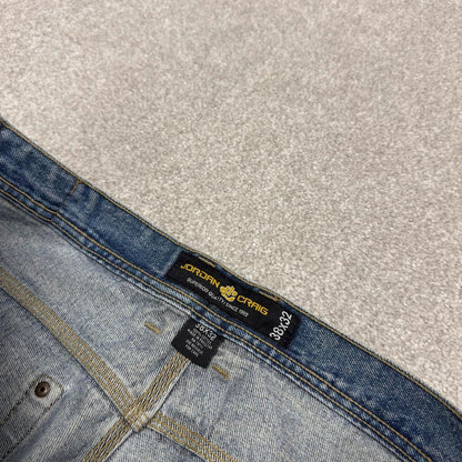 Vintage y2k baggy skate jeans wide leg blue Loose fit Jordan Craig skater style denim pants
