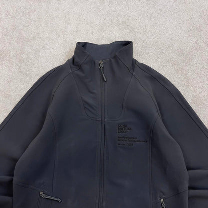 North Face technical jacket M women's black grey TNF Windwall y2k style autumn windbreaker
