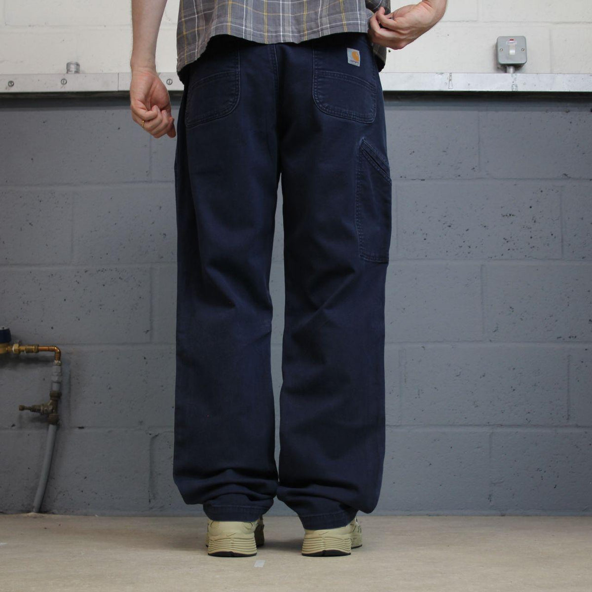 Carhartt carpenter pants relaxed y2k navy Straight leg skater style workwear pants