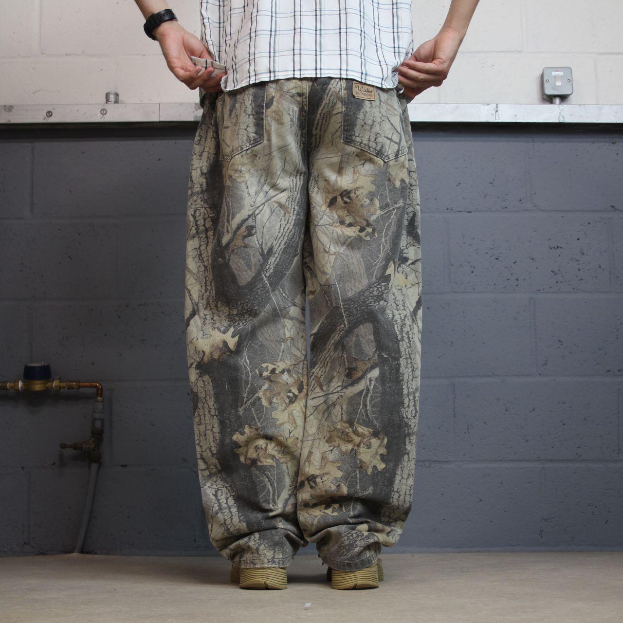 Wall’s camo jeans straight leg y2k khaki Loose straight fit hardwoods Realtree camouflage pants