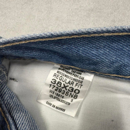 90s Dickies jeans casual workwear W38L30 loose blue 90s skate style thick denim pants streetwear