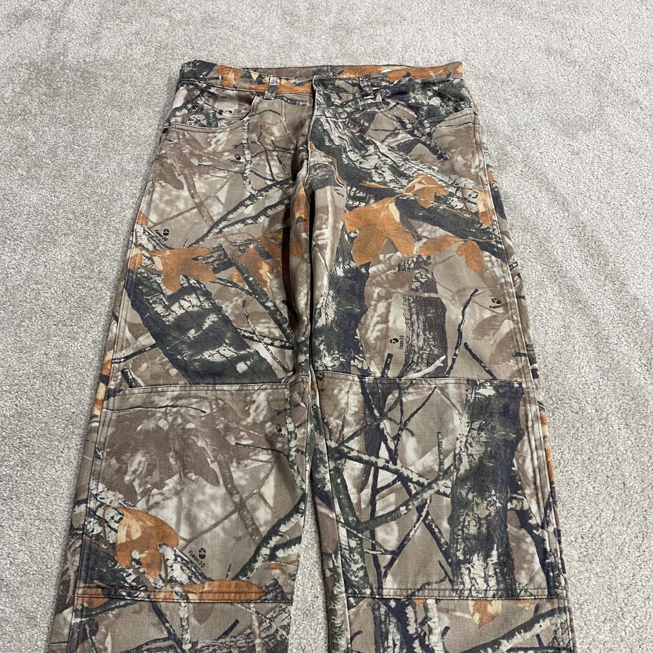 Wrangler camo jeans double knees y2k khaki Loose straight fit Fusion 3D camouflage pants