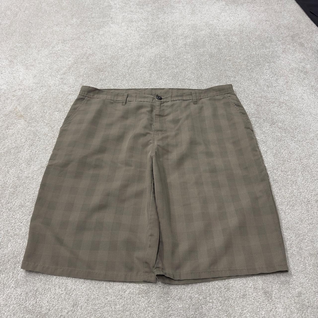 Dickies checkered baggy carpenter shorts khaki Loose long leg skater / surf check shorts festival