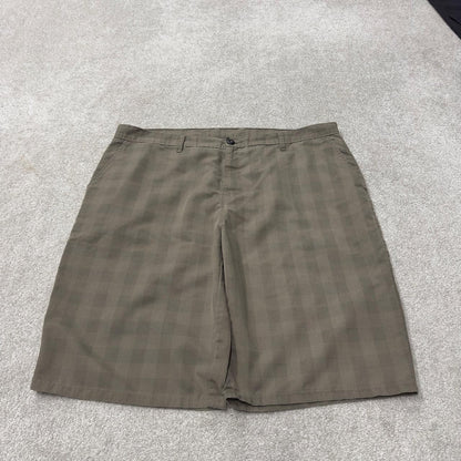 Dickies checkered baggy carpenter shorts khaki Loose long leg skater / surf check shorts festival