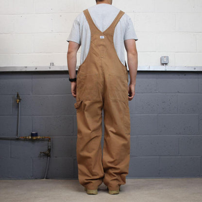 Vintage y2k baggy denim Dungarees loose tan Liberty workwear bib & brace overalls utility