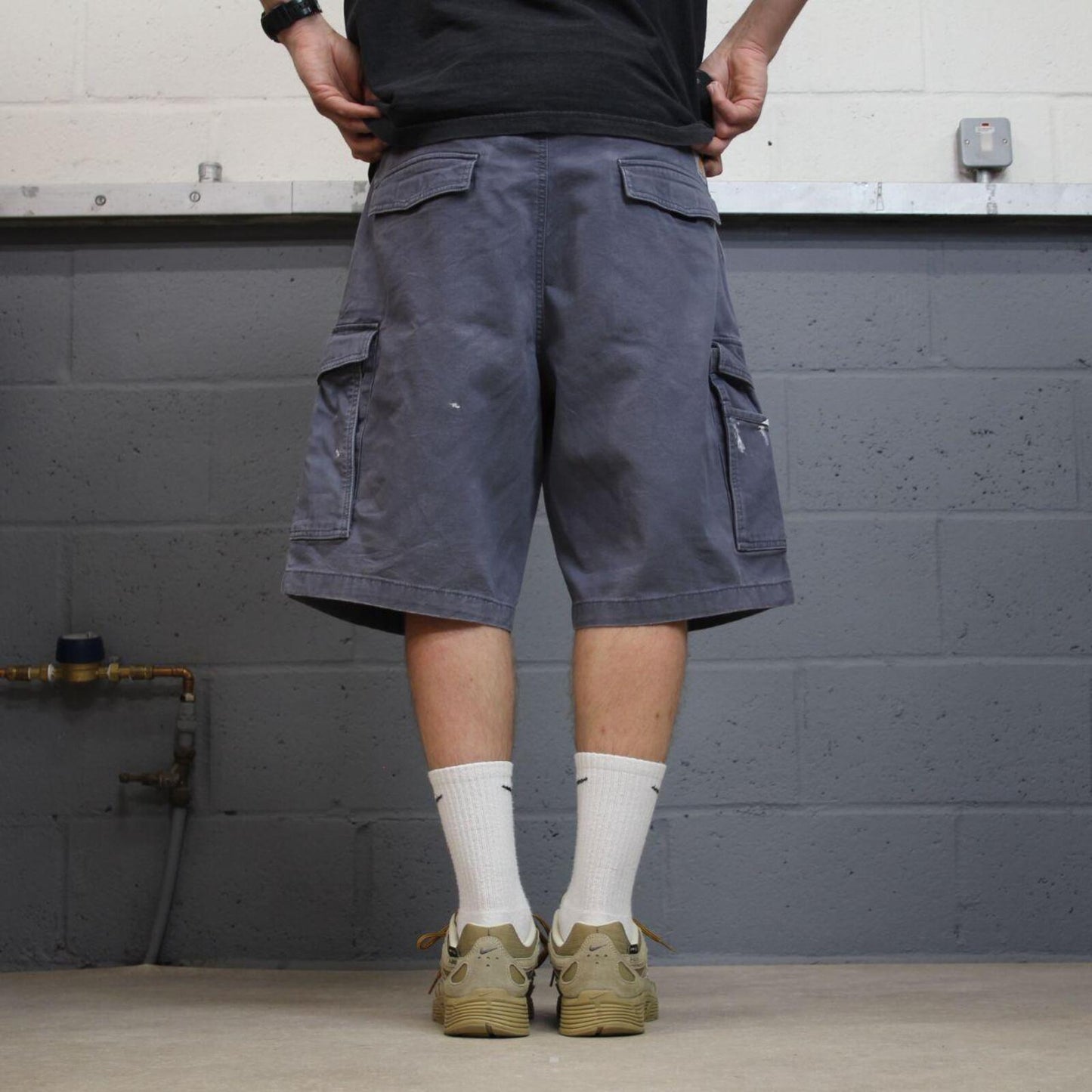 Carhartt baggy cargo shorts canvas blue Canvas relaxed fit skate style shorts
