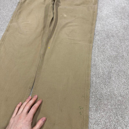 Y2K Carhartt carpenter jeans khaki Relaxed fit canvasy skate style workwear cargo pants