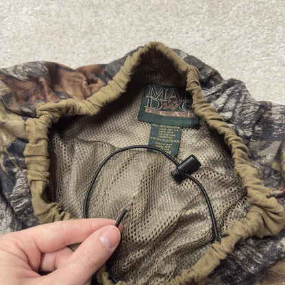 Y2K fleece camo pants L khaki Mad Dog Mossy Oak camouflage pattern hunting style trousers