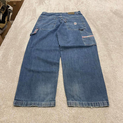 Vintage baggy Paco carpenter jeans 90s skater style W34L31 blue loose denim cargos