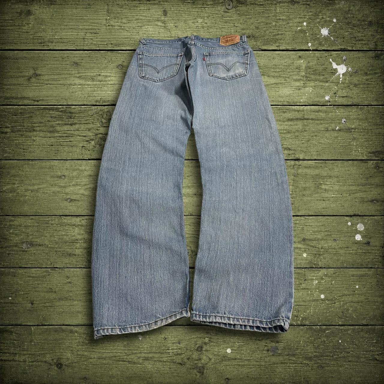 Levi's 505 straight fit jeans y2k blue Regular straight leg denim pants red tab logo