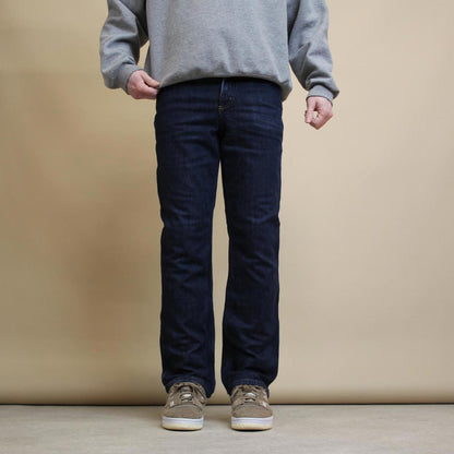 Blue Carhartt jeans size 6 short W30L30 straight fit denim pants fleece lined
