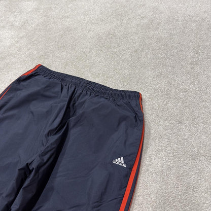 Baggy Y2K Adidas tracksuit bottoms navy XL Embroidered side stripe track pants