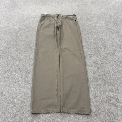 Levi’s 505 jeans Y2K beige Levi’s straight leg 2000s style pants red tab logo