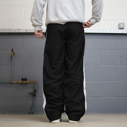 Vintage Y2K baggy Puma tracksuit bottoms wide leg black Lined embroidered loose track pants