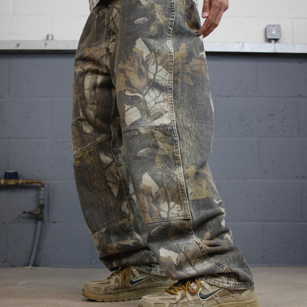 Vintage Realtree Wrangler double knee camo jeans y2k khaki camouflage hunting utility trousers