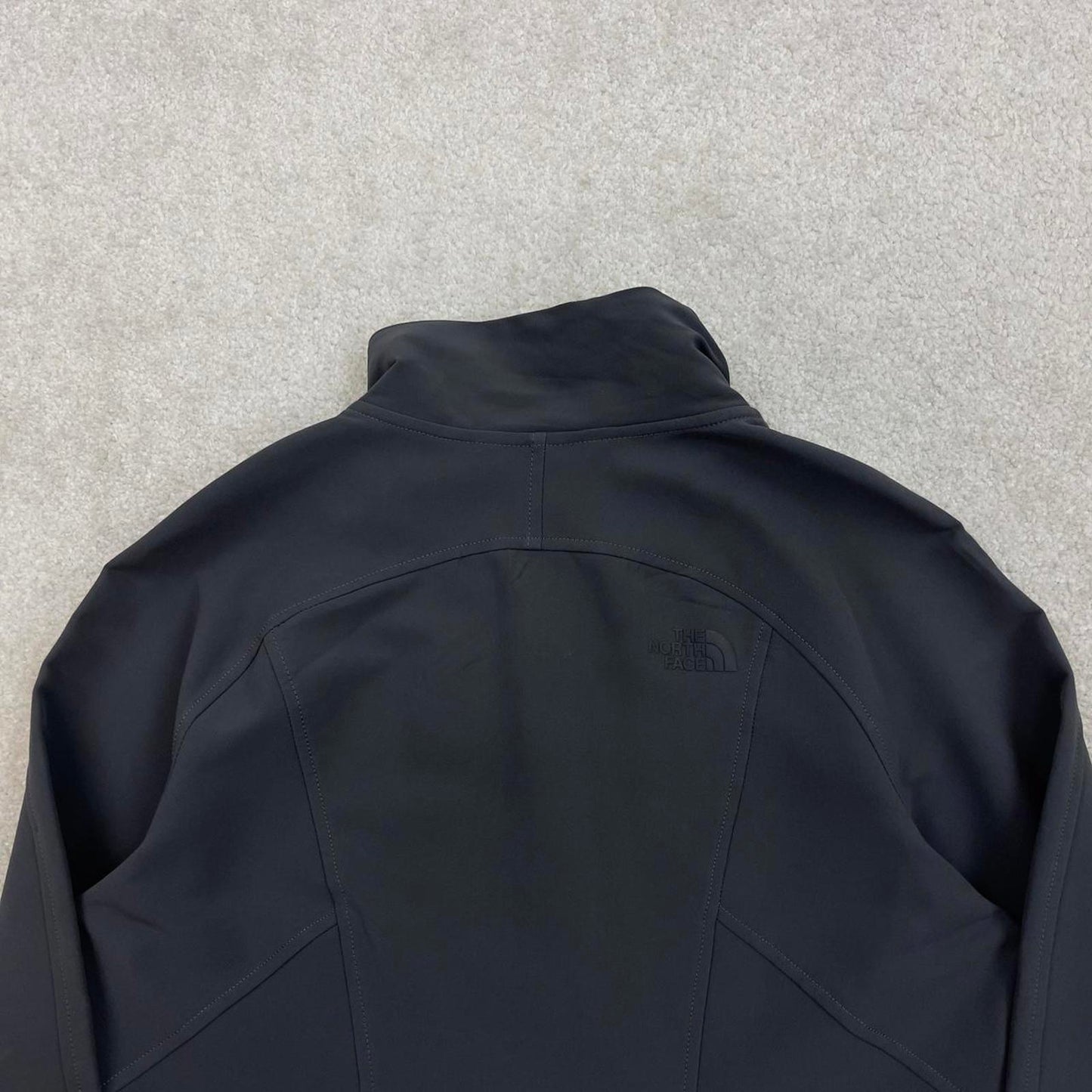 North Face technical windbreaker jacket women's black grey TNF Windwall y2k hiking coat