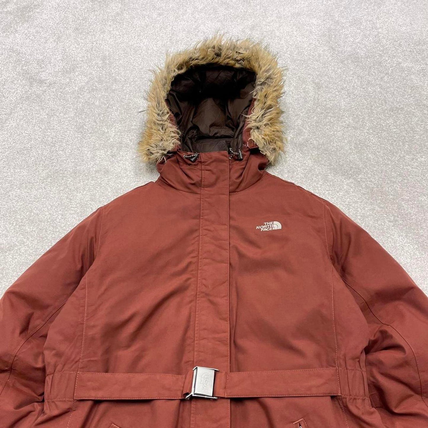 North Face HyVent puffer jacket L women's burgundy y2k 00s style tech windbreaker autumn winter
