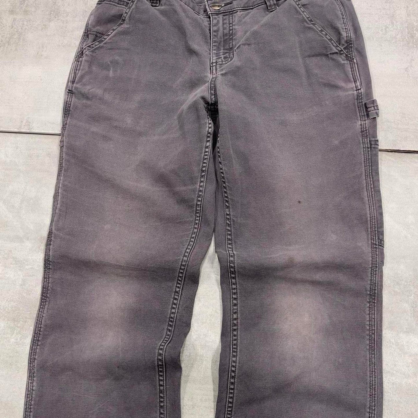 Grey Carhartt carpenter jeans size 10 W32L30 women's y2k 90s style cargos