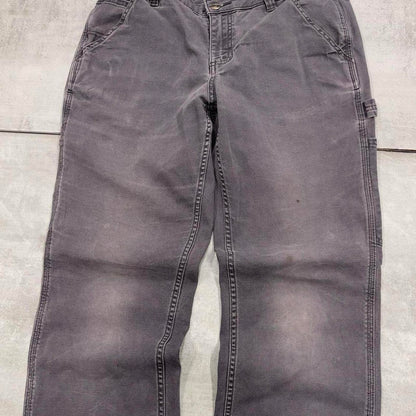 Grey Carhartt carpenter jeans size 10 W32L30 women's y2k 90s style cargos