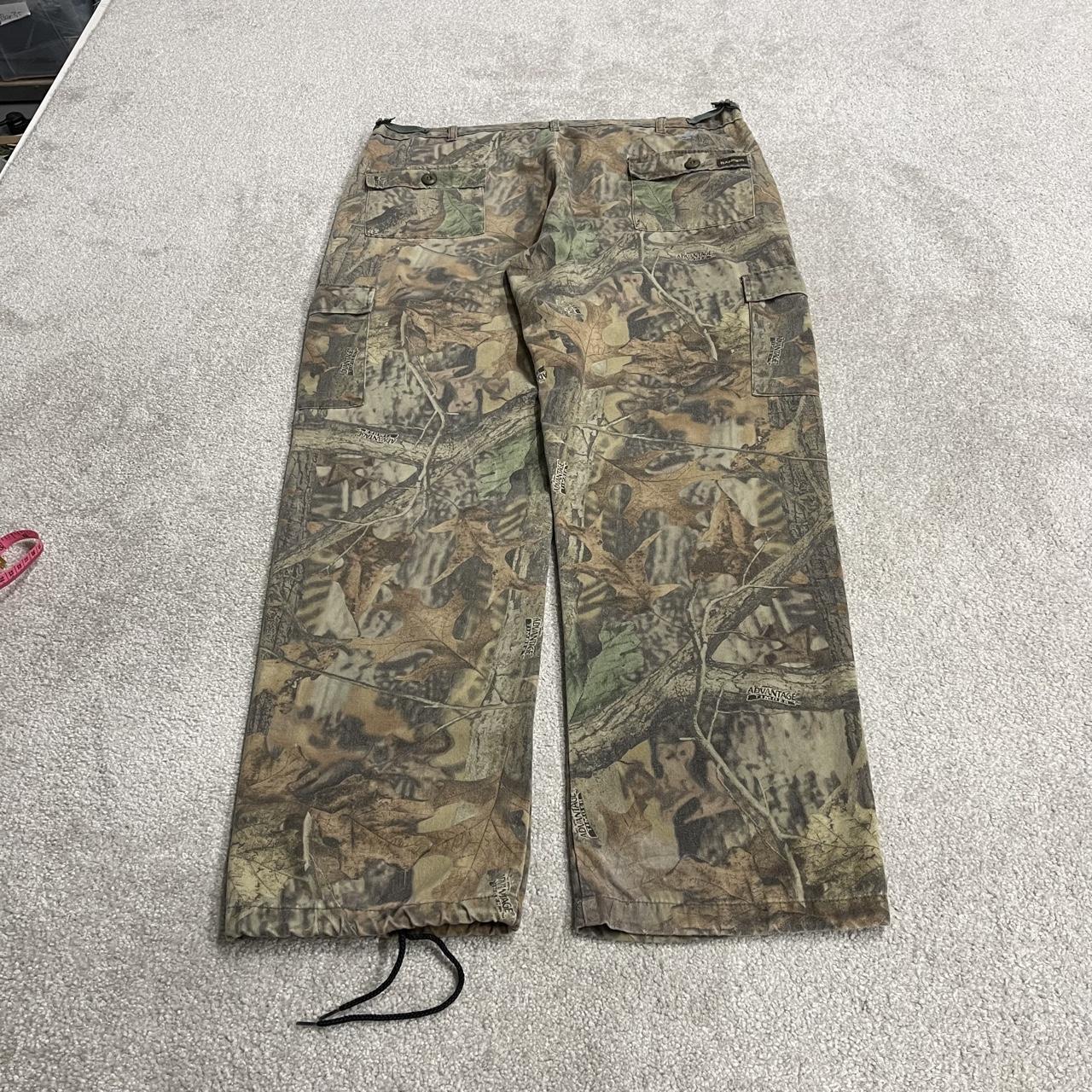 Ranger baggy Advantage camo cargo pants Y2K L khaki Tree leaf camouflage pattern