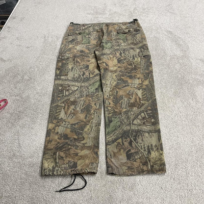 Ranger baggy Advantage camo cargo pants Y2K L khaki Tree leaf camouflage pattern