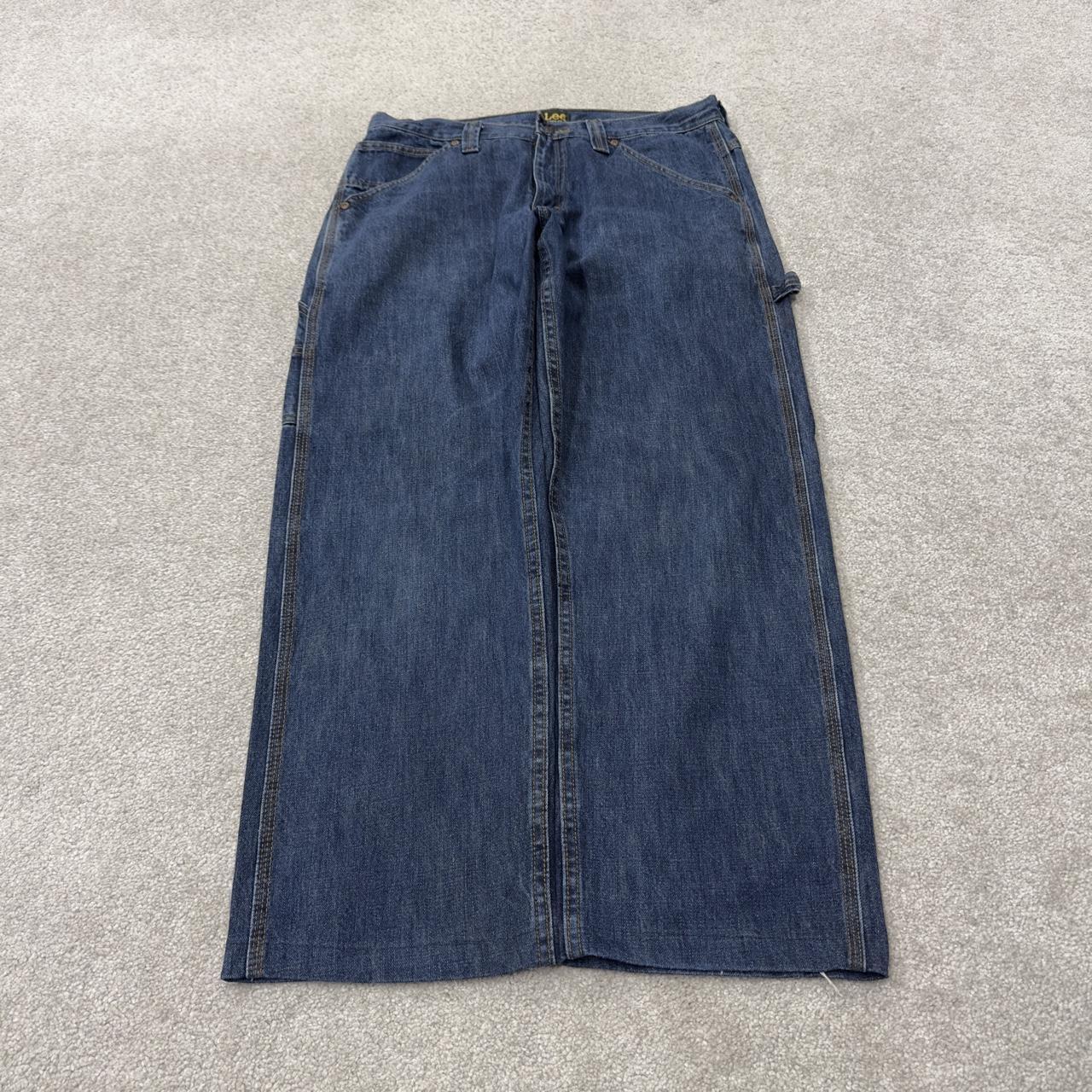 Vintage Lee carpenter jeans y2k blue denim Loose leg skater style utility workwear trousers